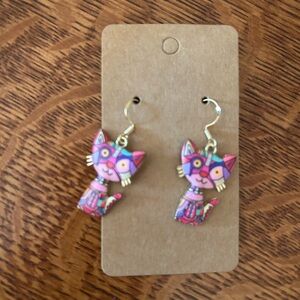Colorful Cat Earrings
